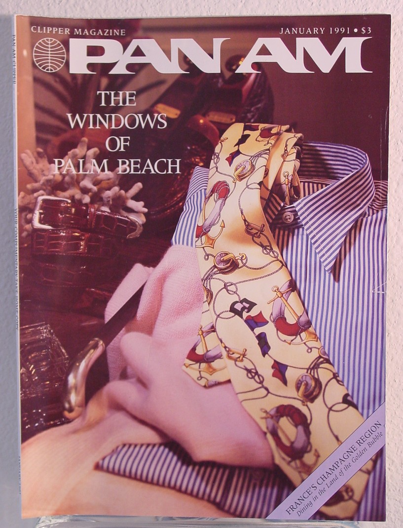 1991 January, Clipper in-flight Magazine with a cover story on Palm Beach, Florida.